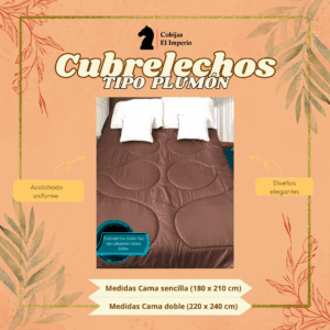 Cubrelecho tipo plumón
