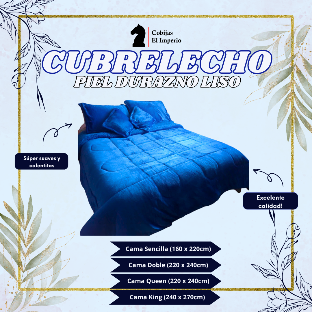 Cubrelecho Piel de Durazno Liso