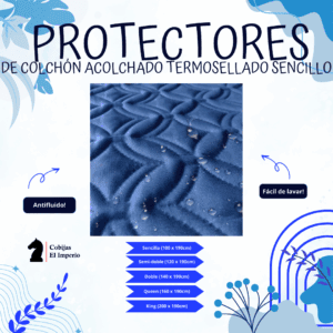 Protector de Colchón Acolchado Termosellado Sencillo