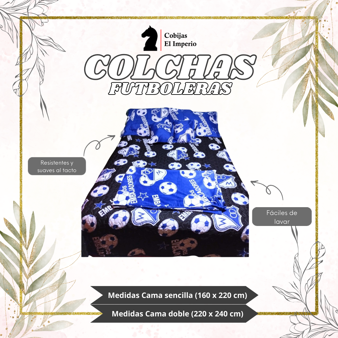Colchas Doble Faz de Equipos de Fútbol
